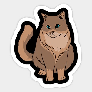 A cute sitting cat Sticker